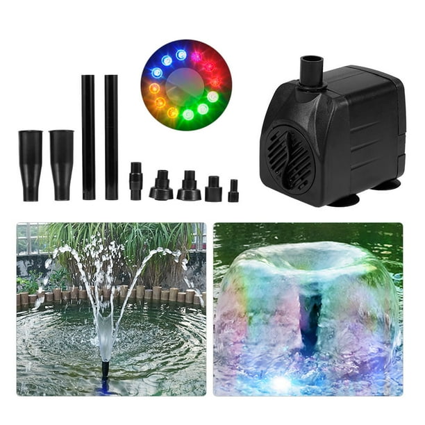 Details about / US Submersible Water Pump For Aquarium Fish Tank Water Feature Optional LED